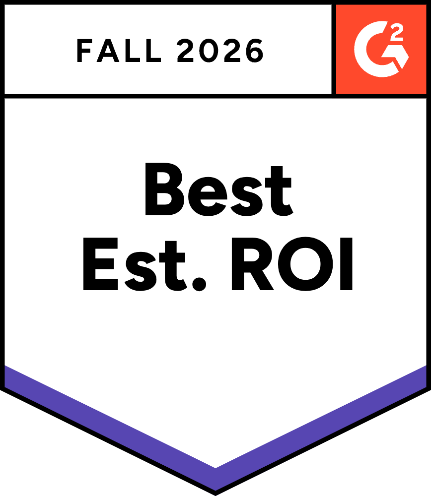 G2 Best Estimated ROI, Fall 2026
