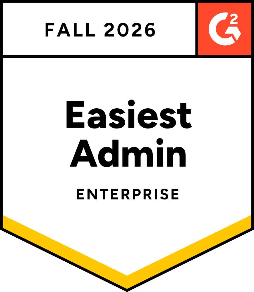 G2 Easiest Admin, Enterprise, Fall 2026