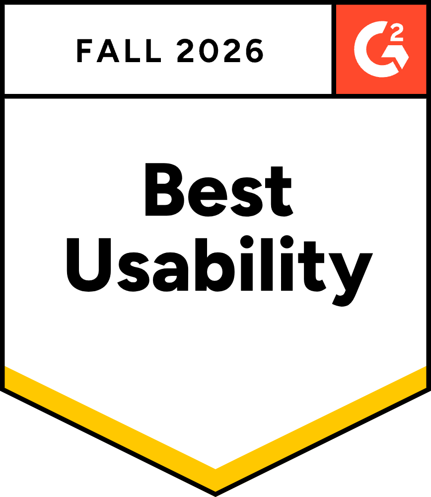 G2 Best Usability, Fall 2026